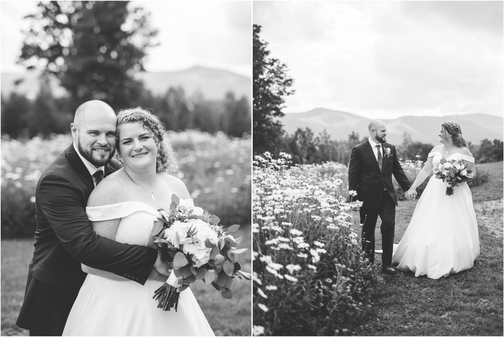 mountain wedding with wildflowers