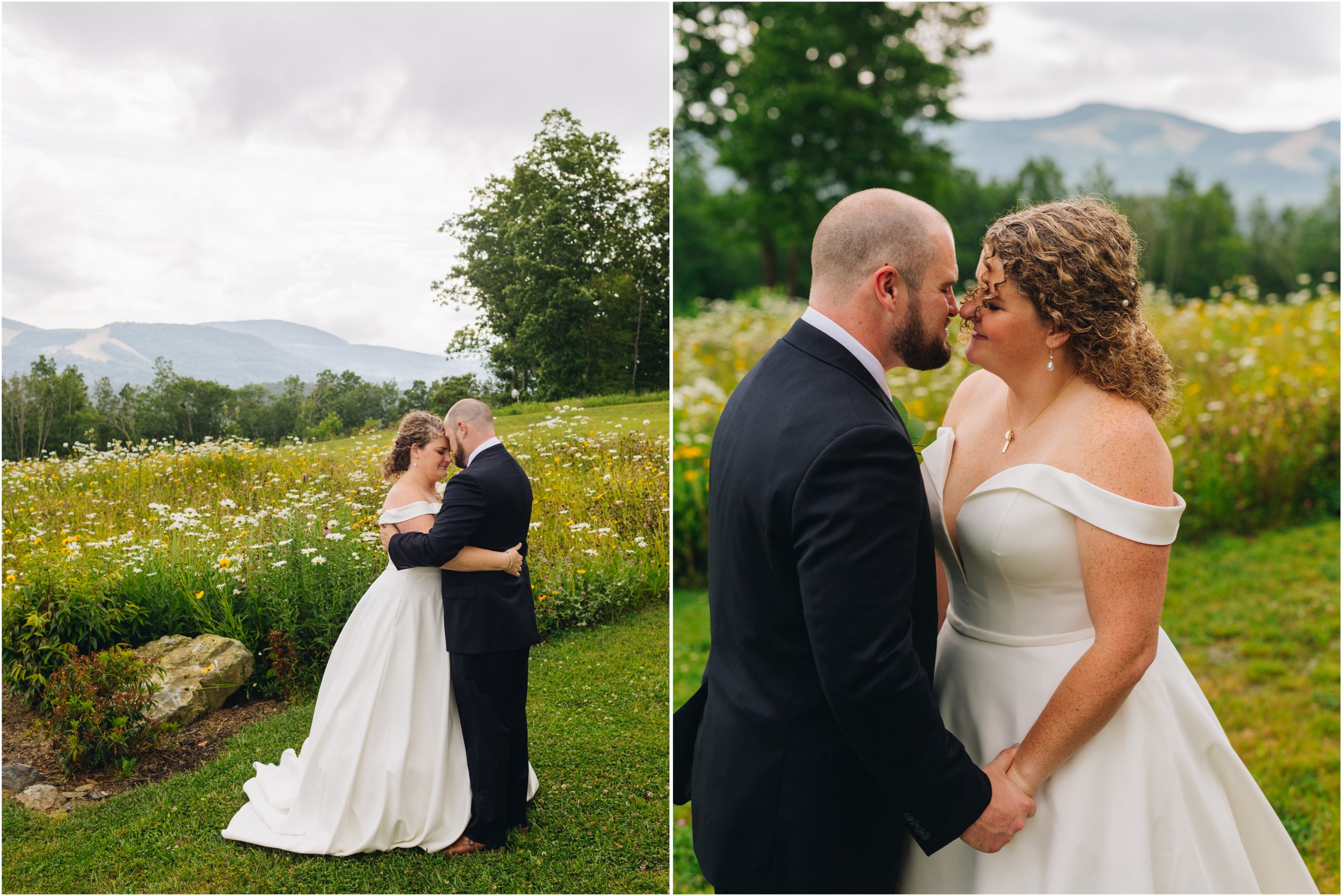 romantic mountain wedding with wildflowers