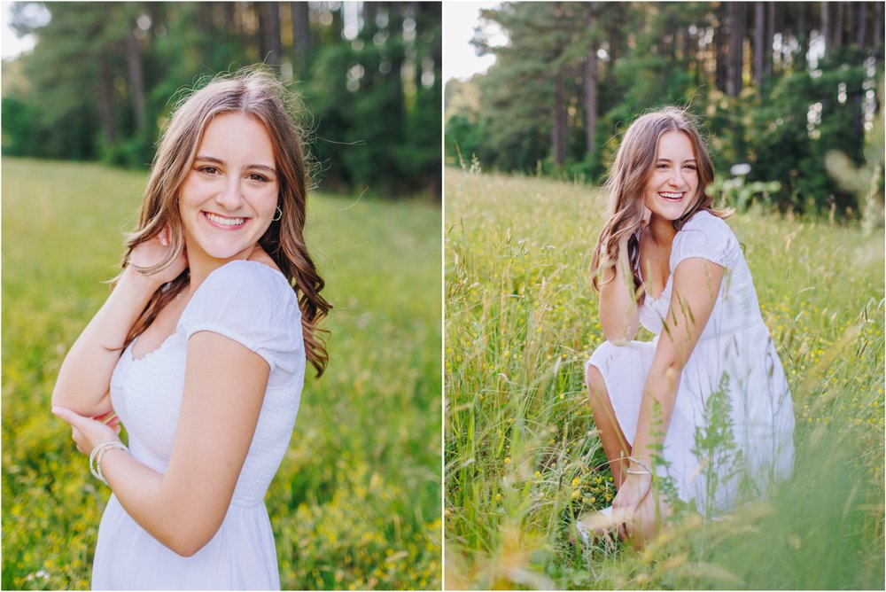 tall grass senior photos in a field