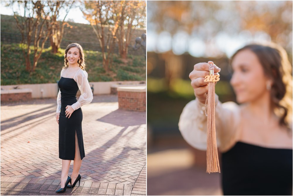 Classy senior college graduate portraits