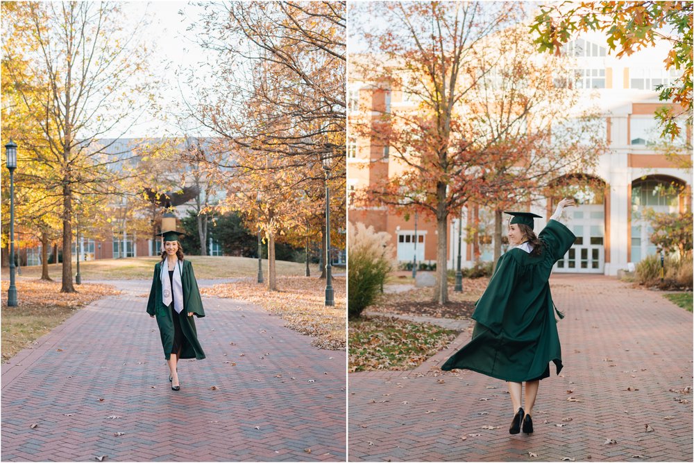 fun college senior graduate portraits