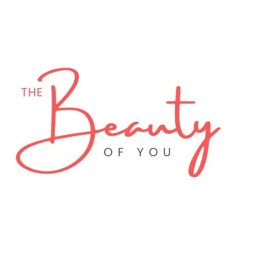 Logo with the text 'The Beauty of You' in red and black font on a white background.