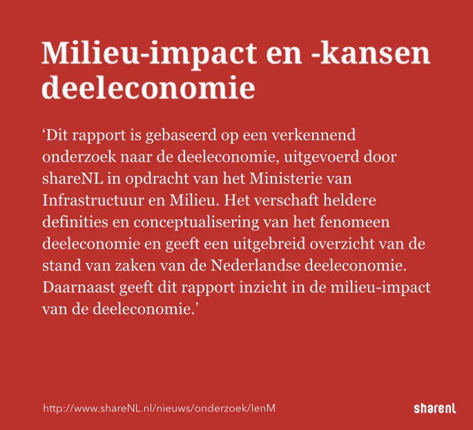 Onderzoek toont impact deeleconomie op duurzaamheid