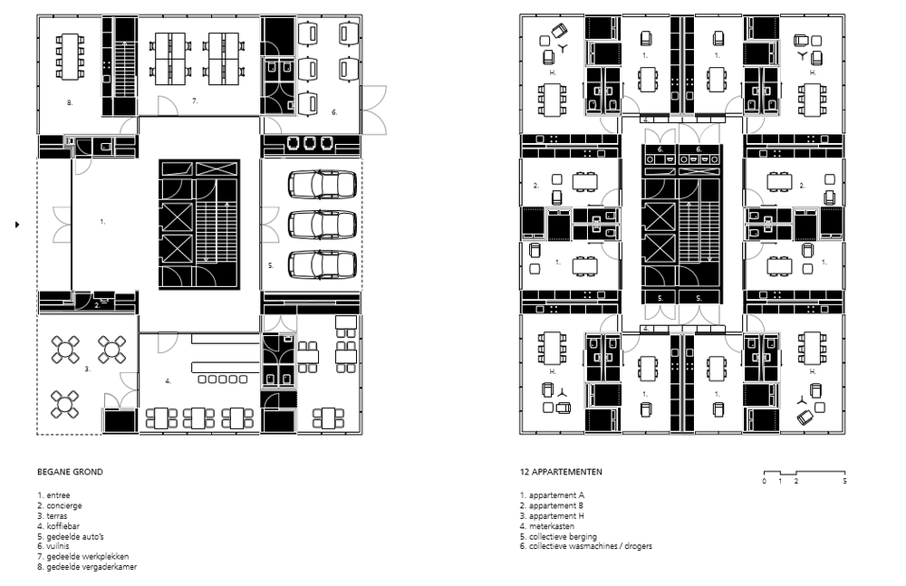 Figure 2: Multifunctionele ruimten begane grond Holon House. © OJO/ Office Jarrik Ouburg en FreyH.