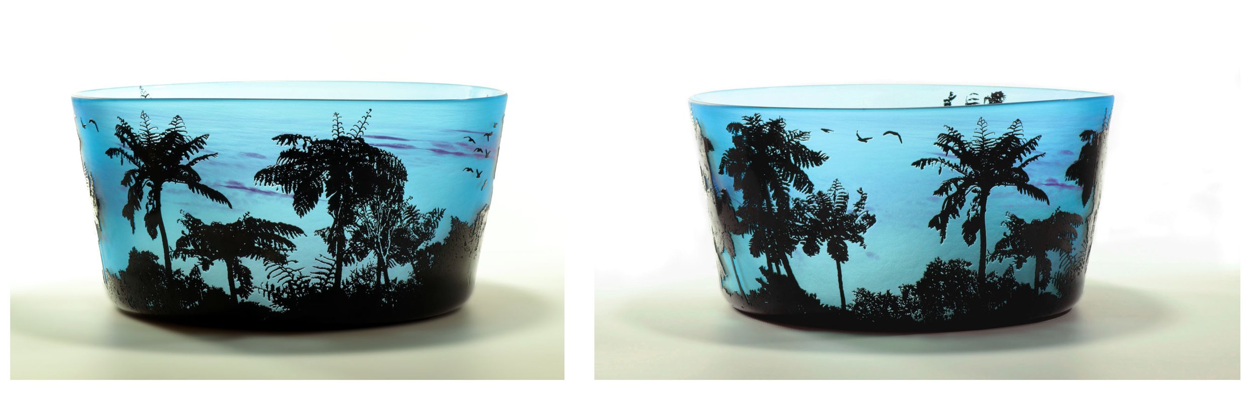 Blue Ponga bowl. Front and back.