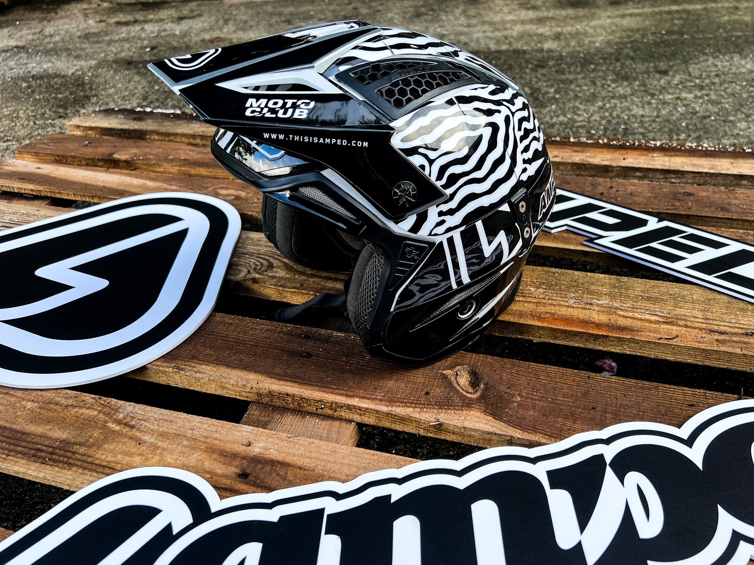  New Product   Amped Zebra Hebo Trials Helmet Stickers    Shop now   
