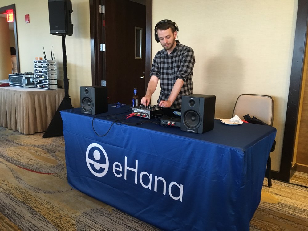   eHana's very own DJ Gareth rocking the beat  