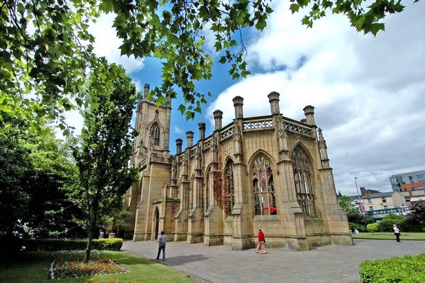 The original Parish Church of St Luke Bold place, now known locally at 'the bombed out church'