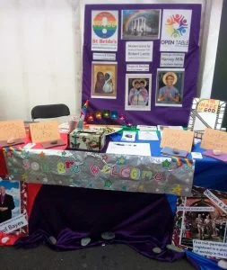 At the Open Table Pride stall, we invited people to 'Share some love', 'Make a wish', 'Say thanks', or 'Write a prayer'. 162 people did during the two-day festival.