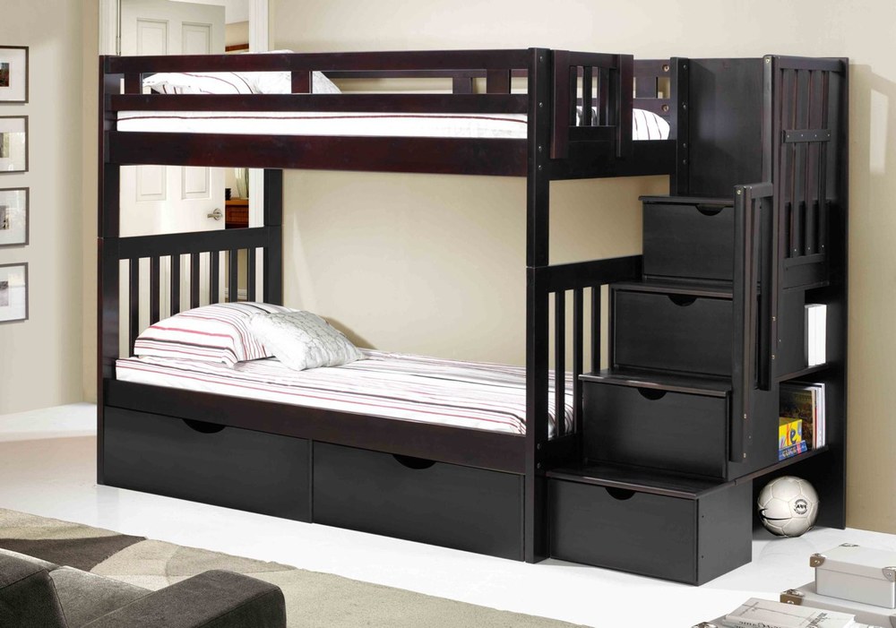 Queen Futon Bunk Bed Therugbycatalog, Bunk Beds Full Over Queen With Stairs