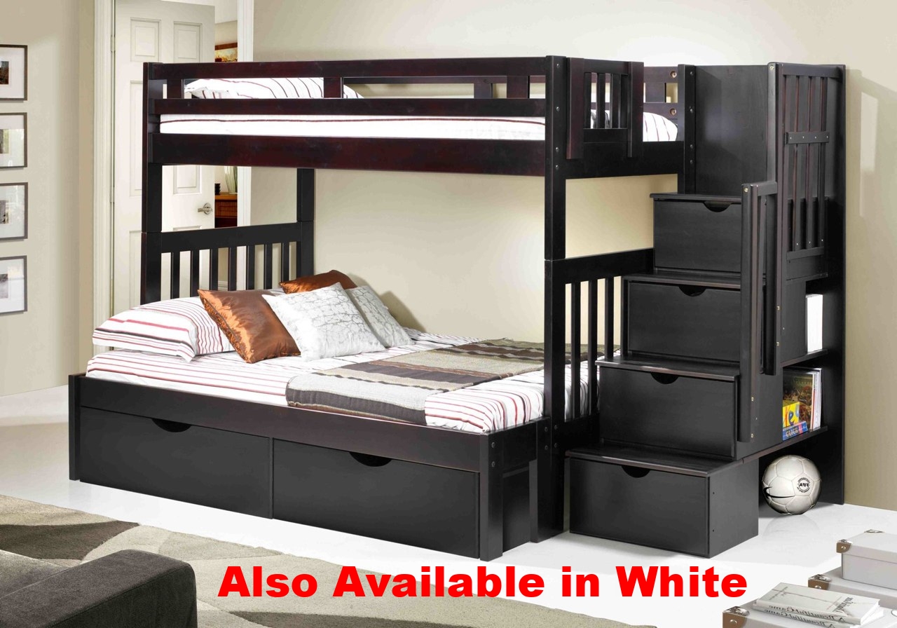 black double bunk bed