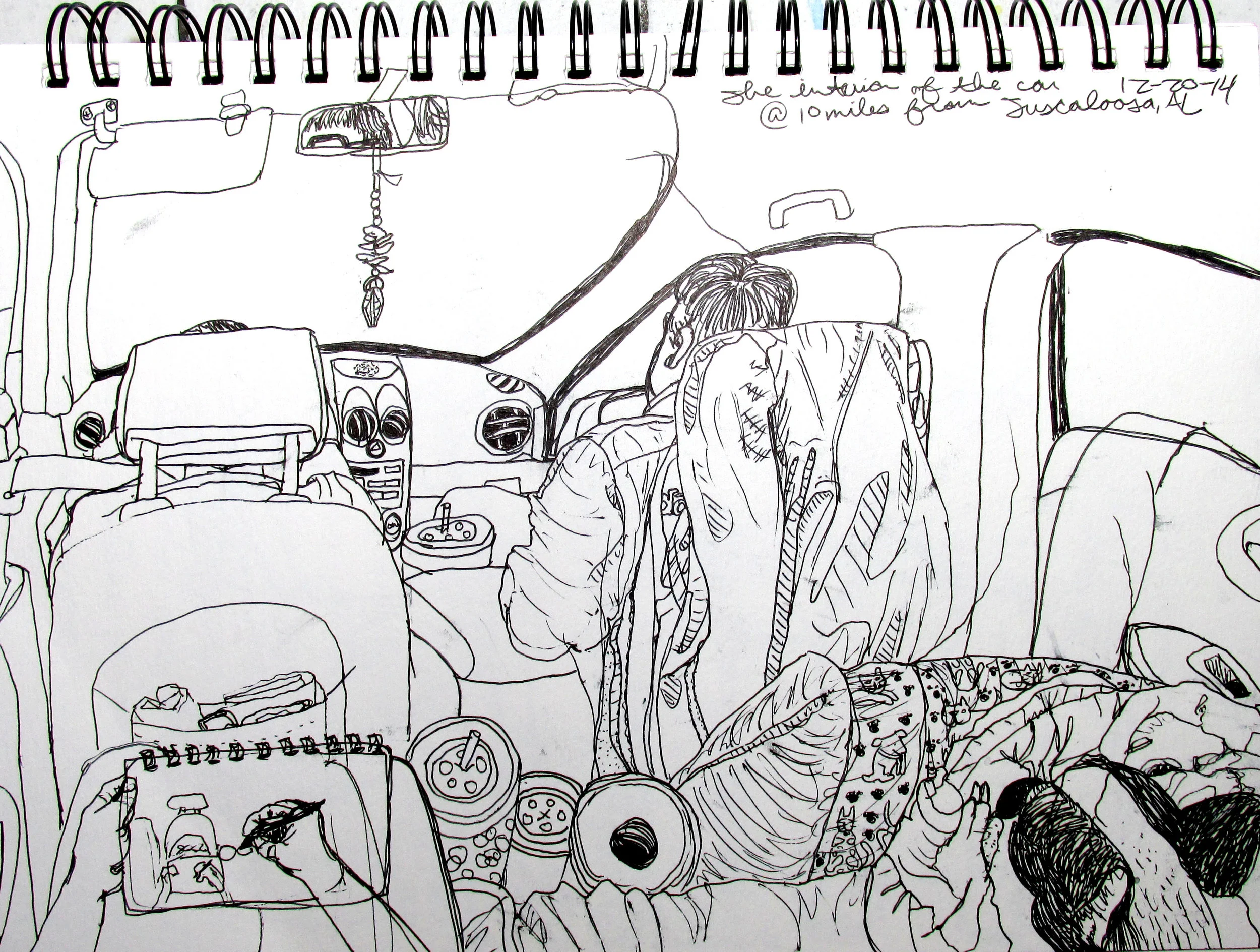 Car Interior, 10 Miles from Tuscaloosa, 2014