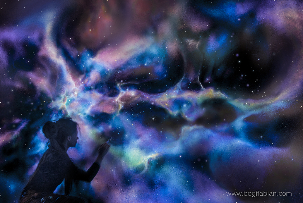 Glowing Stars In Outer Space Mural - Murals Your Way