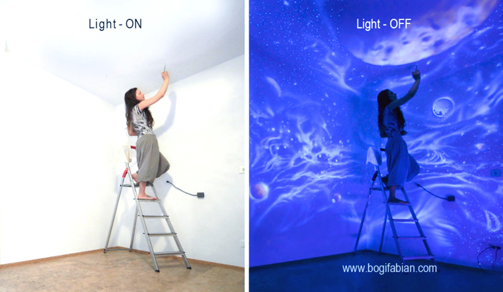 Glow in the dark Wall Murals Glowing Walldecoration by Fabian Bogi