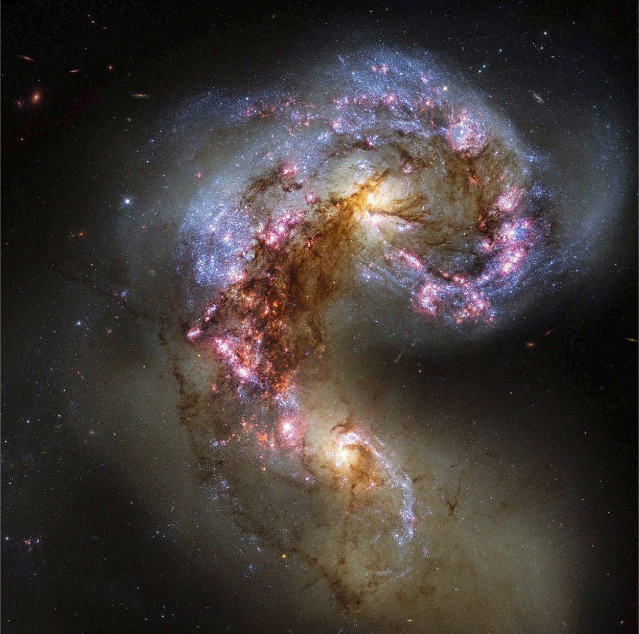11d GLOWING+PRINT+Antennae+Galaxies+SPACE+TELESCOPE+BUBBLE+NEBULA+Milky+Way+NIGHT+.jpg