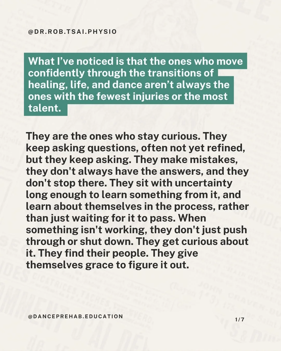 Looking to put something together this summer. 

This seminar will be both movement and lecture based, informed by the different spaces I&rsquo;ve been in over the years and by seeing how dance science and training concepts have actually taken hold i