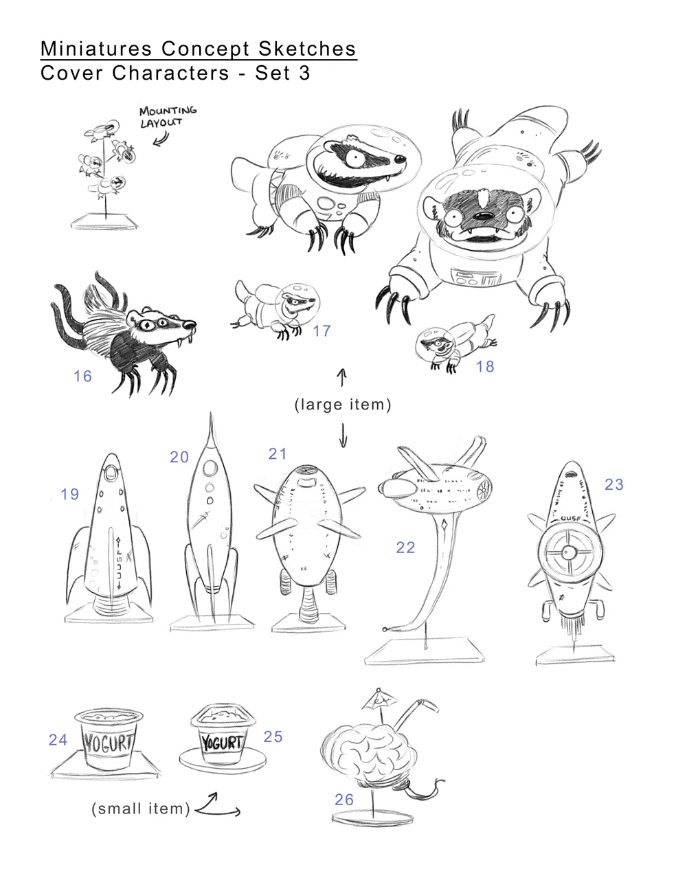 Character concepts for Miniatures book cover