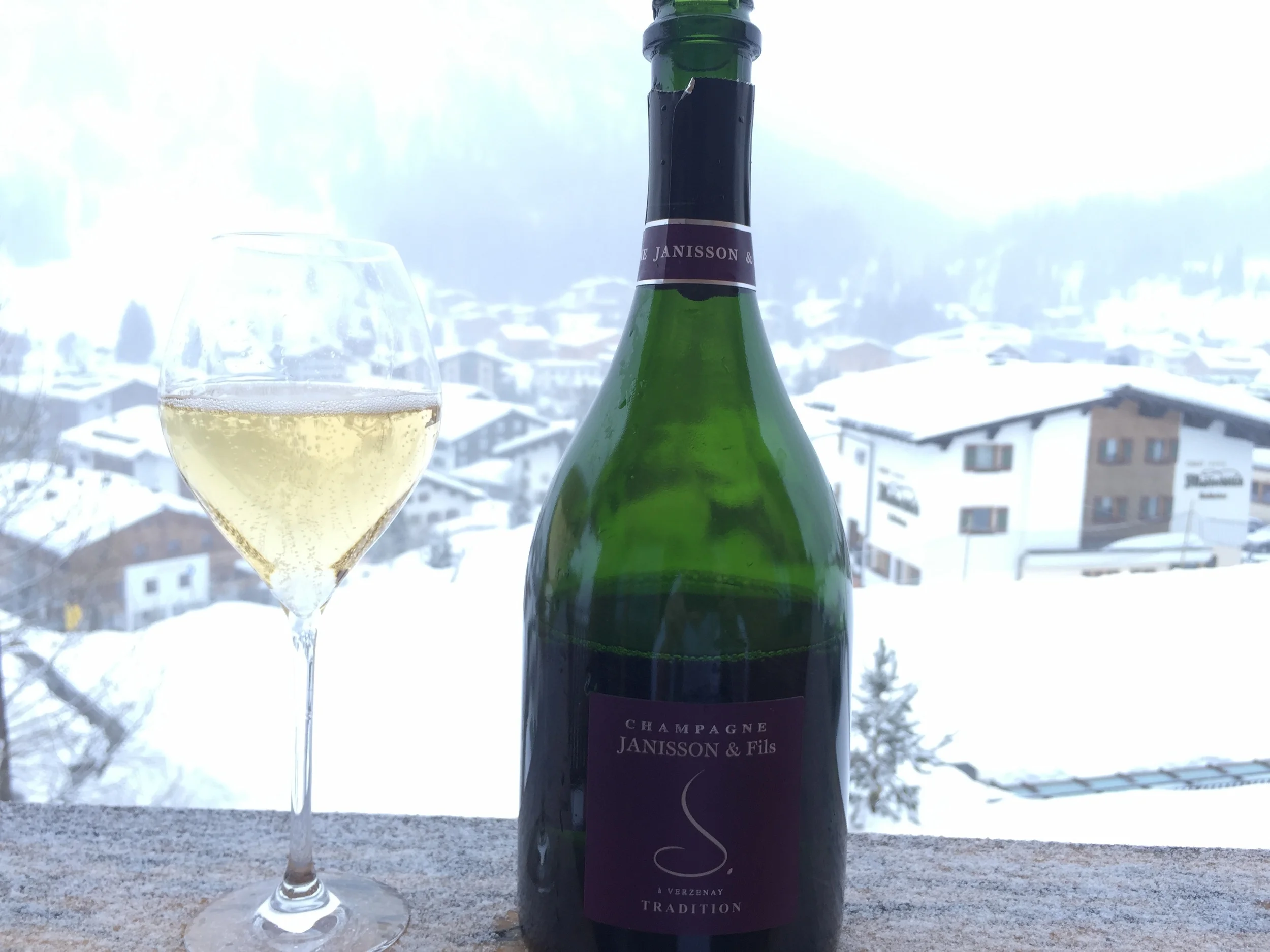 The expensive Aurelio Lech and a bottle of Janisson Brut Traditional - Degustation at its best!