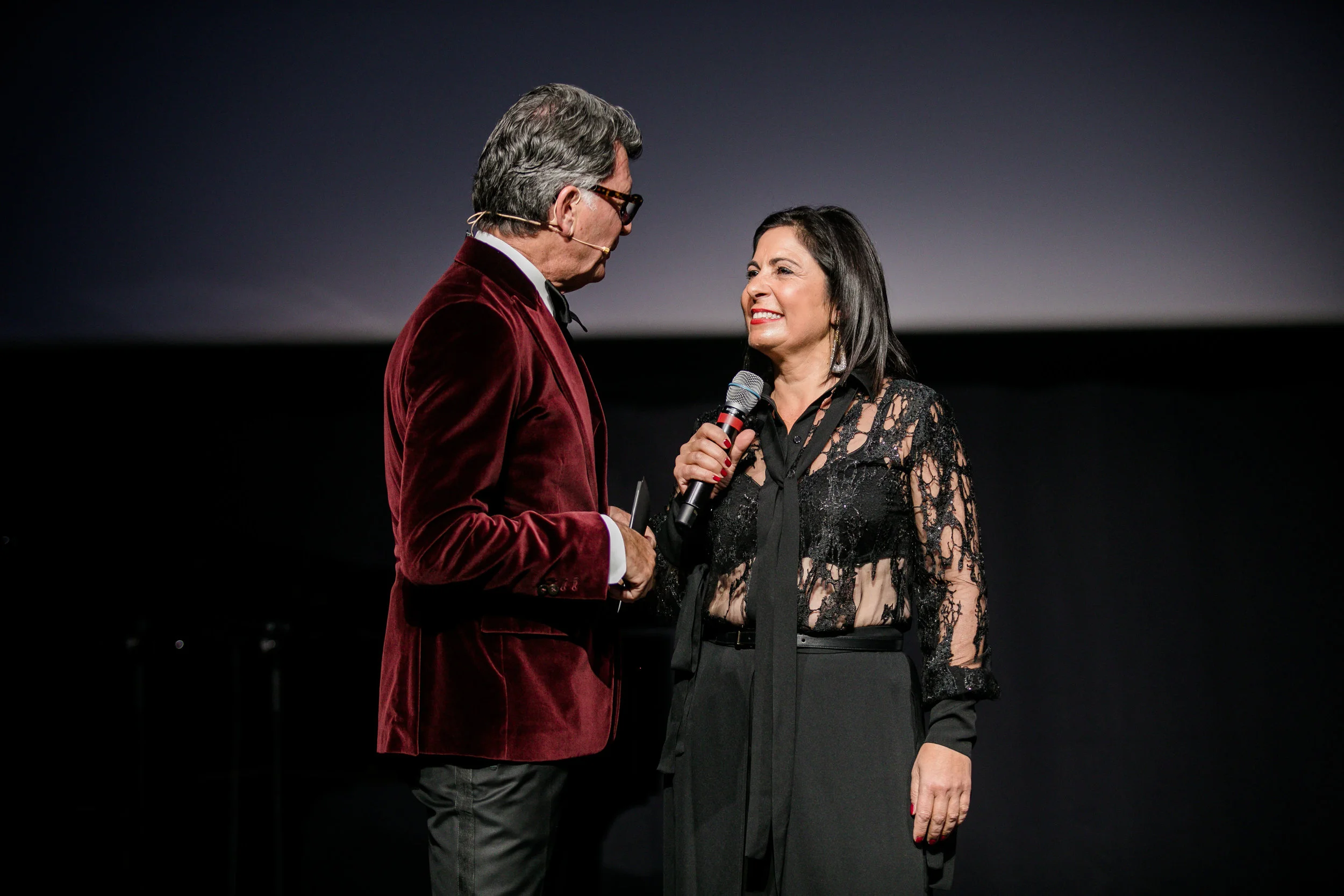 Moderator Clifford Lilley and Dr Pauline Burgener (Photo Credit: Andrea Monica Hug)