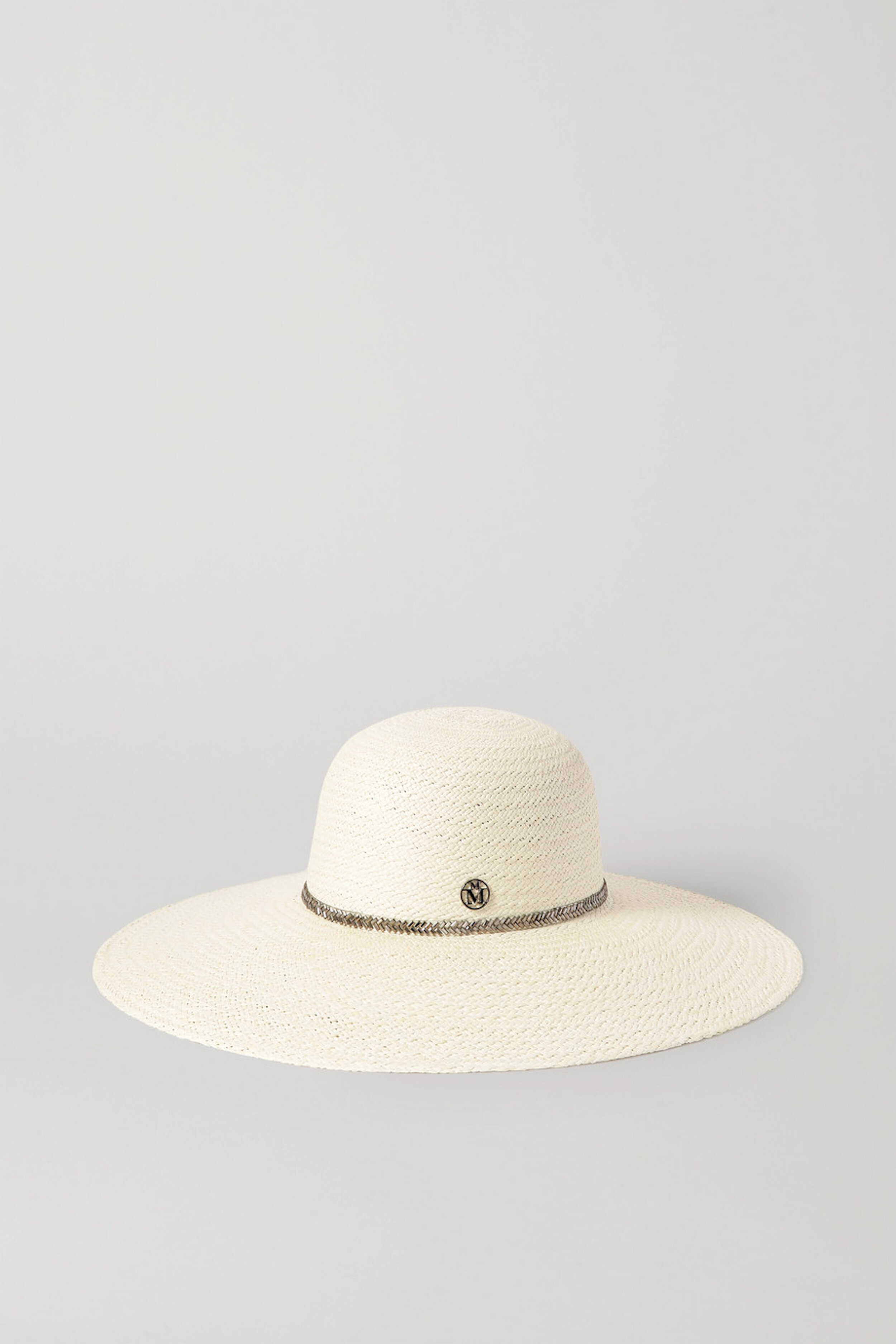Blanche Crystal-Embellished Straw Sunhat by Maison Michel