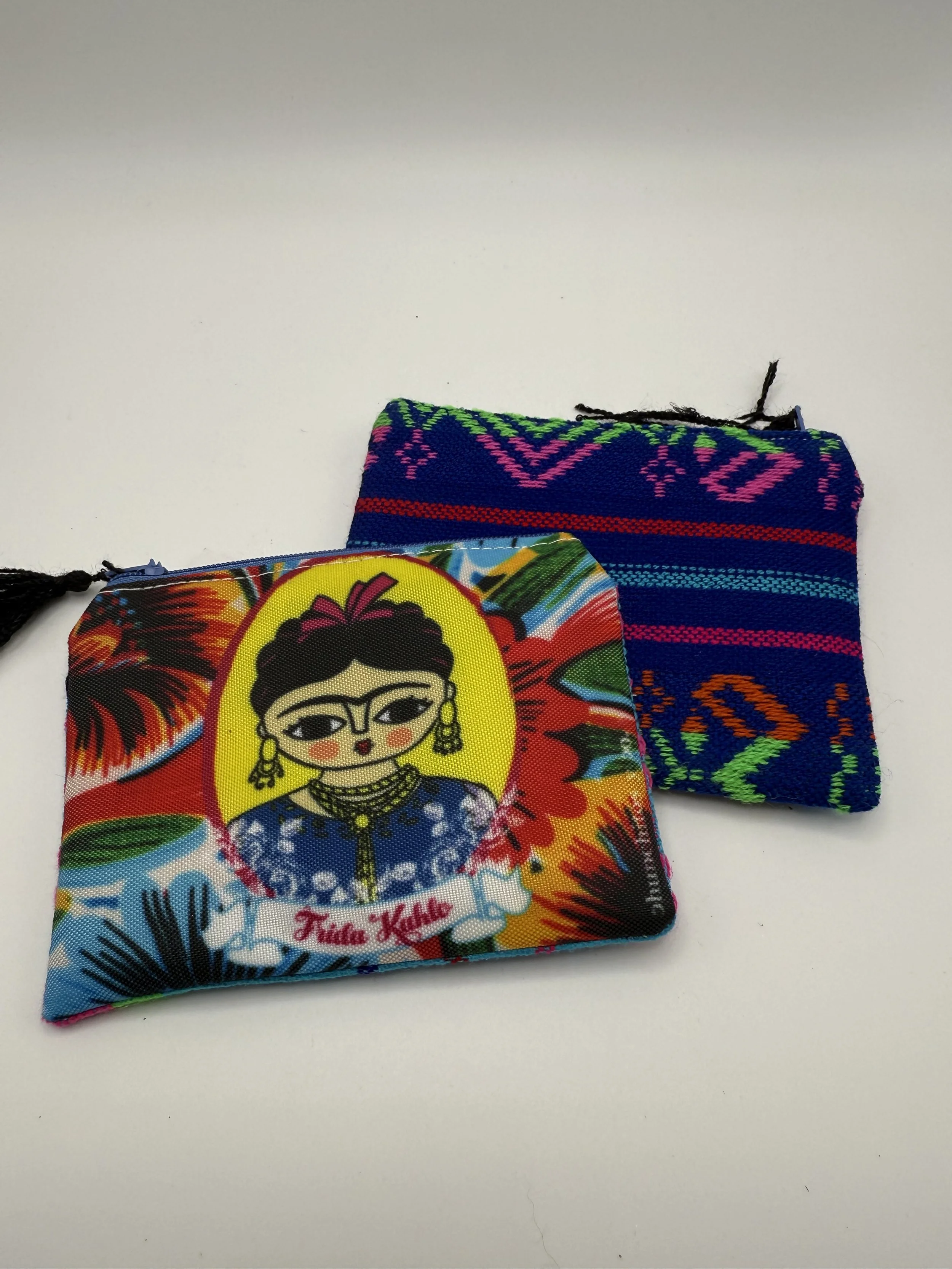 Frida Kahlo Small Handmade Zipper Pouch – Bold & Vibrant