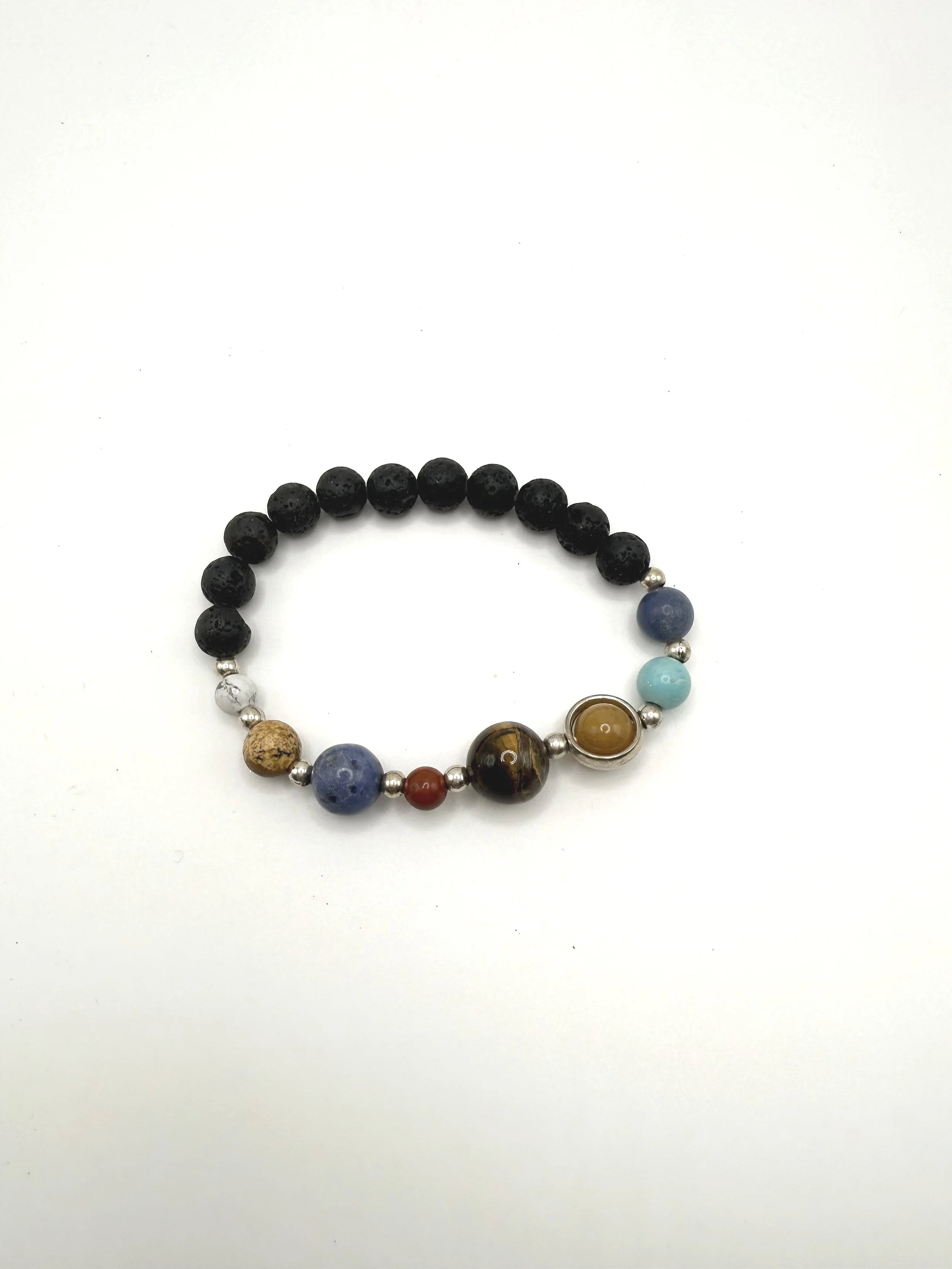 Gemstone & Lava Solar System Bracelet – Connect with the Cosmos