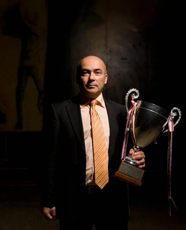 Le president du club de basket Fribourg-Olympic Philippe Kapsopoulos. Septembre 2008.