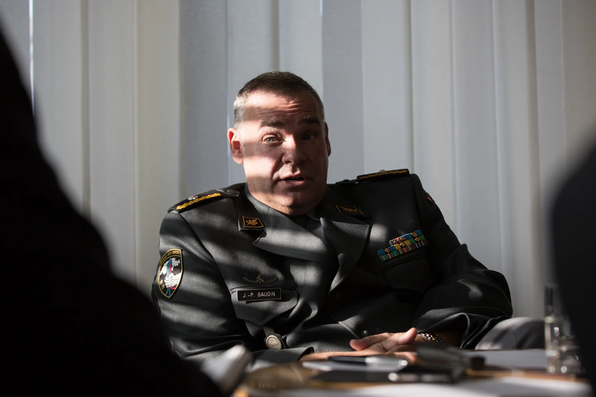 Le brigadier Jean-Philippe Gaudin, chef du renseignement militaire Suisse. Octobre 2015.