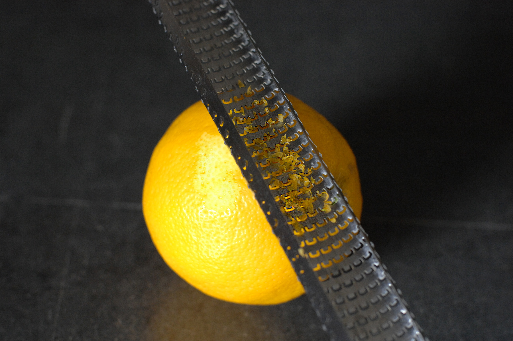 Run the zester over the lemon, not the other way around