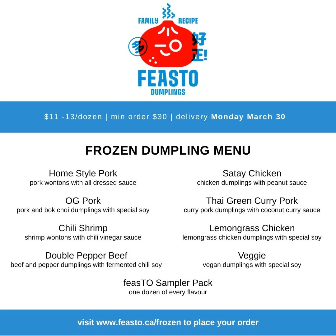 Dumpling Delivery Monday coming up!
Order before this Sunday to get your dumps next Monday 🎉
