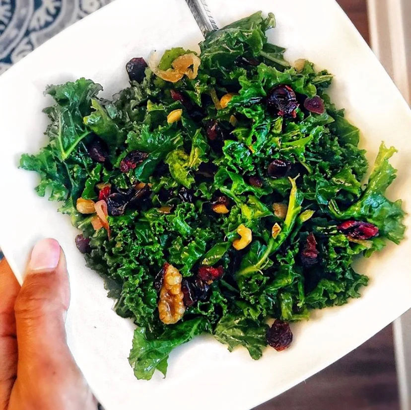 Kale Salad with Orange Brown Sugar Vinaigrette 