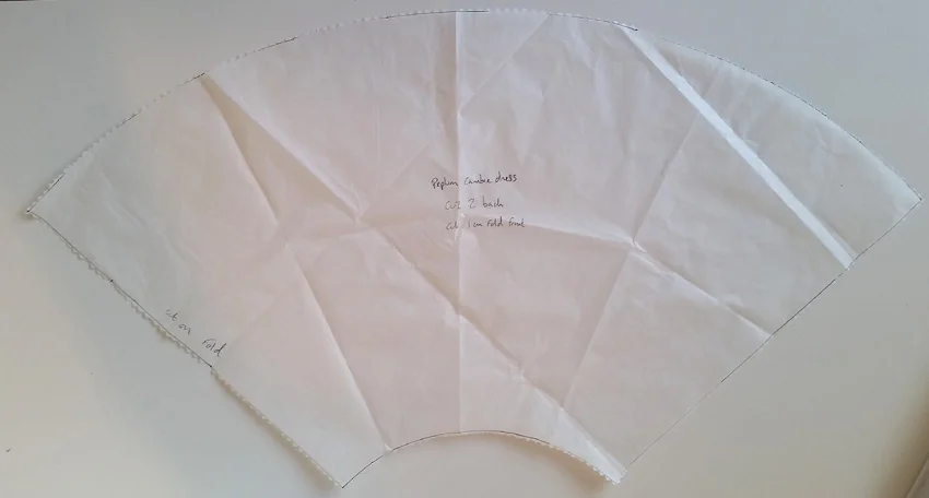  The finished draft of the peplum
