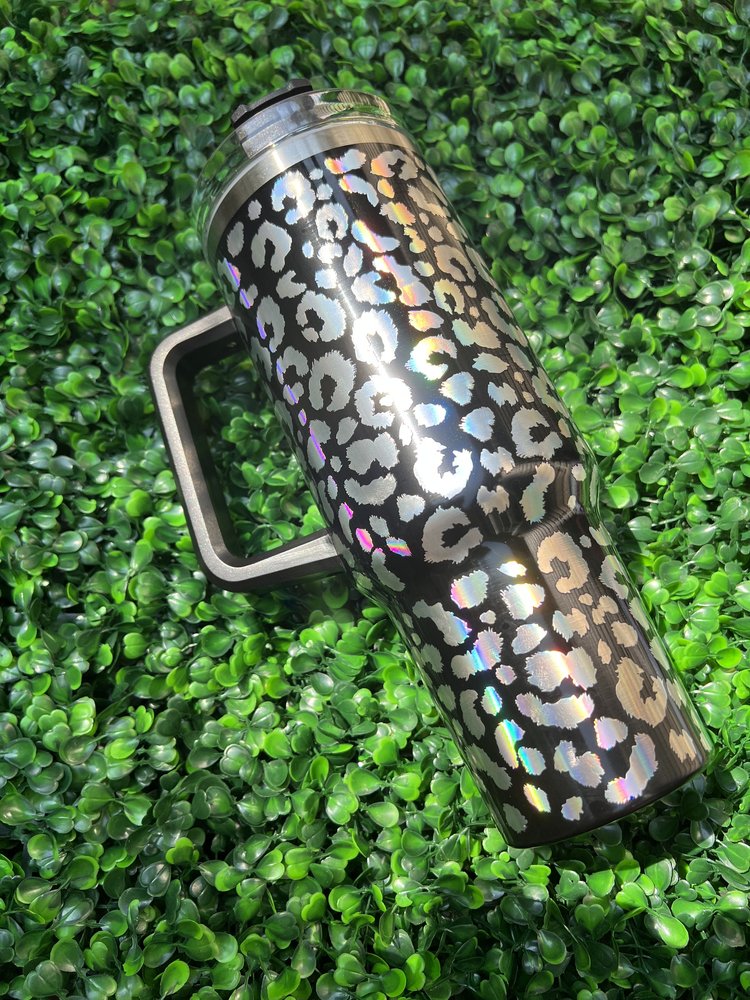 40oz Holographic Leopard Tumbler — Frugal Fashionista By Toni
