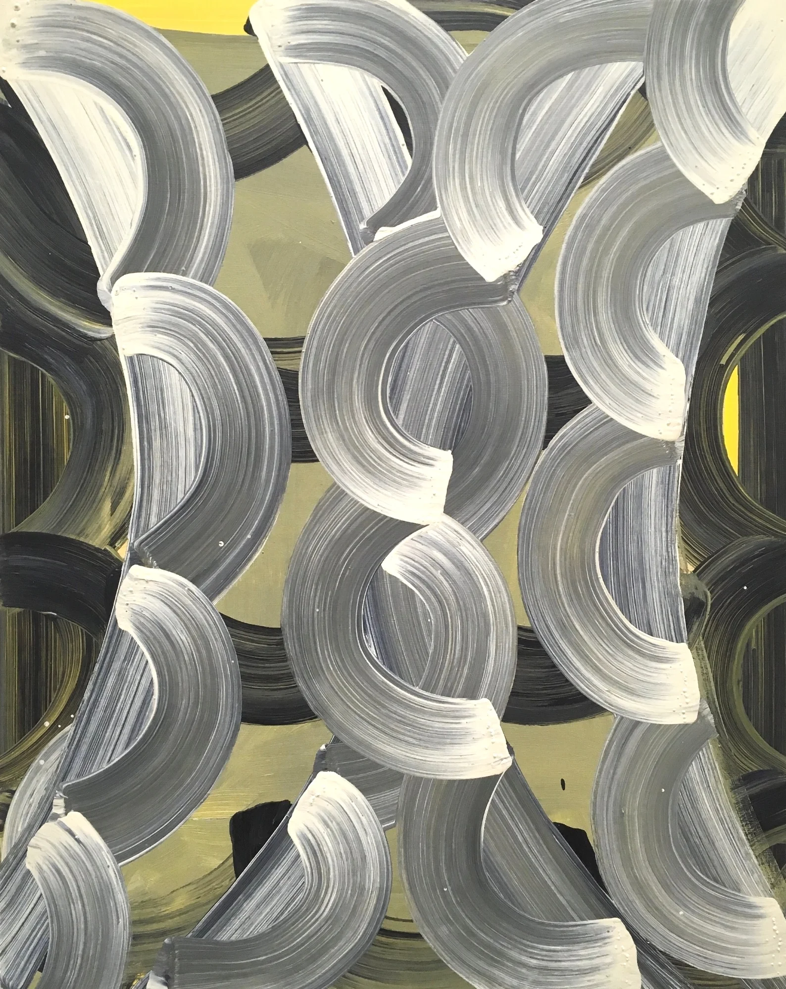 STILTED, 2017 Acrylic paint on wood panel, 30 x 24 x 2 inches (76.2 x 60.96 x 5.08 cm)