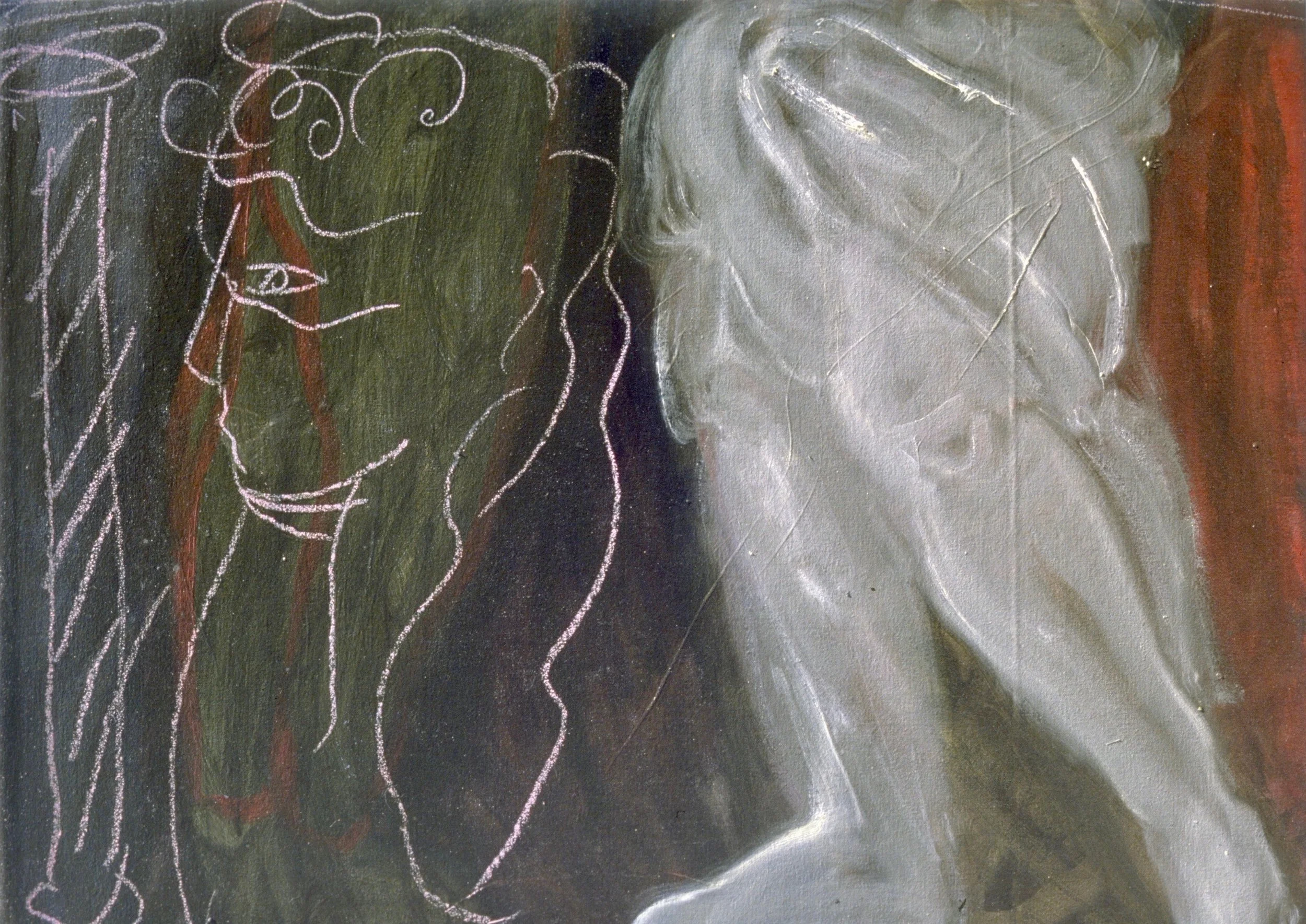HELEN, 1984 Oil, oil pastel on canvas 30 x 48 inches (76.2 x 121.92 cm)