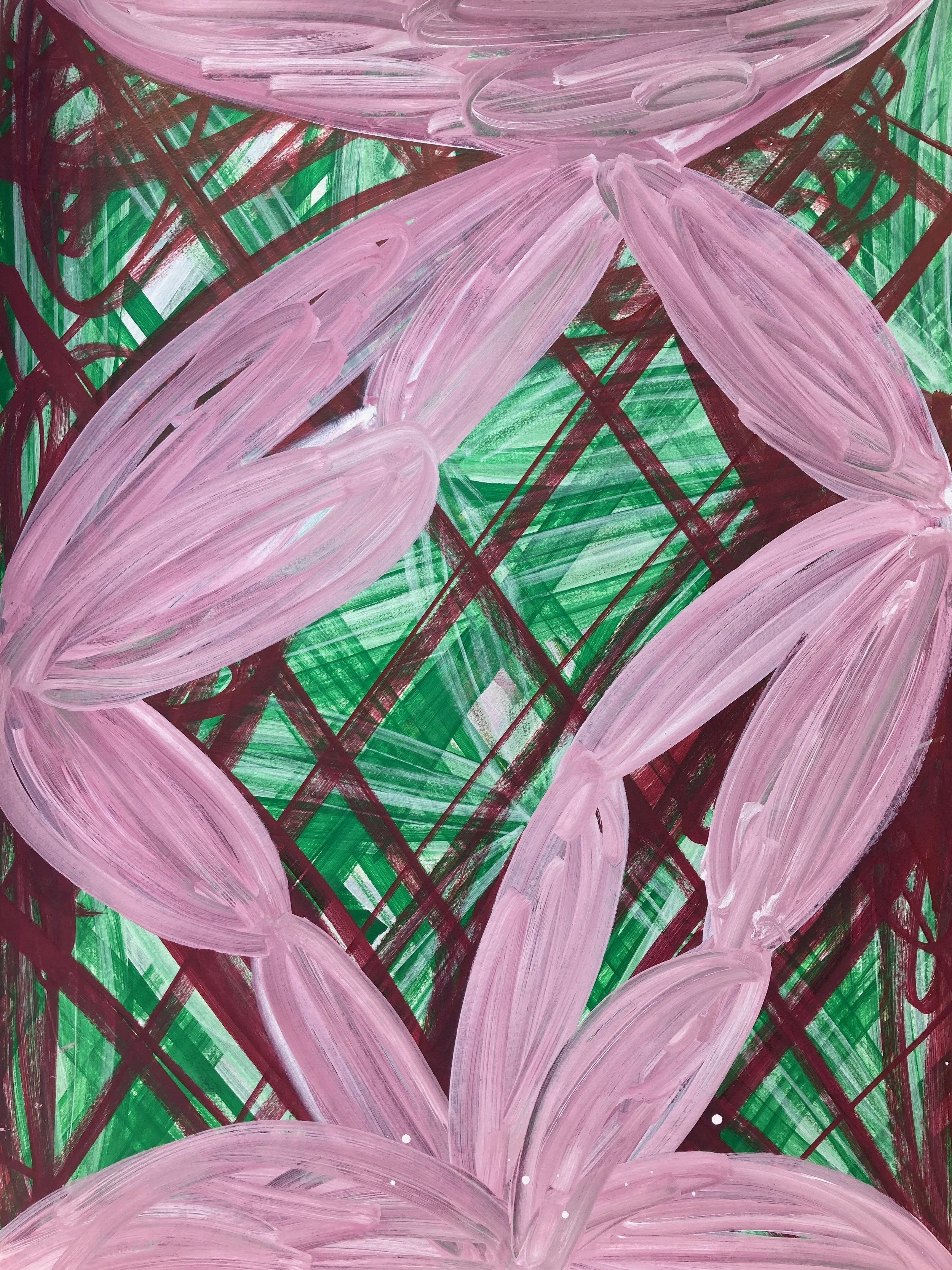 STUNTED, 2021 Acrylic on arches paper, 30 x 22 inches (76.2 x 55.9 cm)