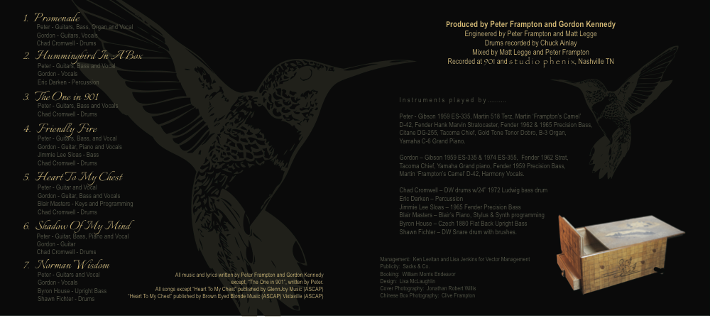Peter Frampton, Hummingbird In A Box CD Cover