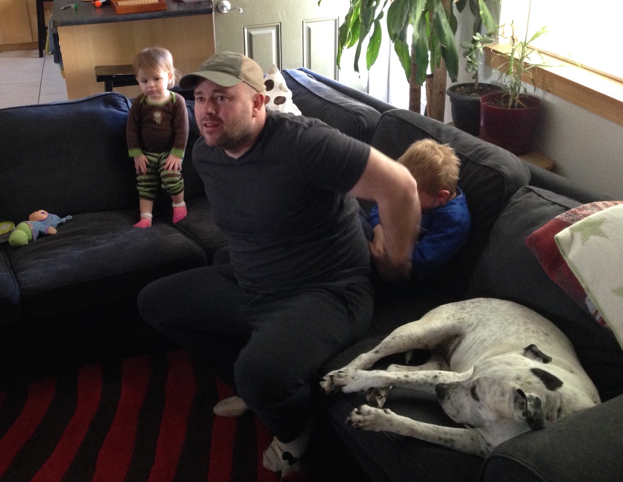 What is this strange lump in the couch? My dog thinks I'm an idiot.