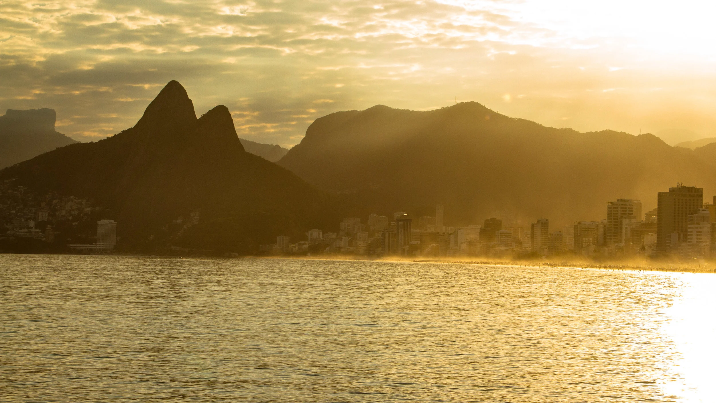 Ipanema Beach and Two Brothers Mountain