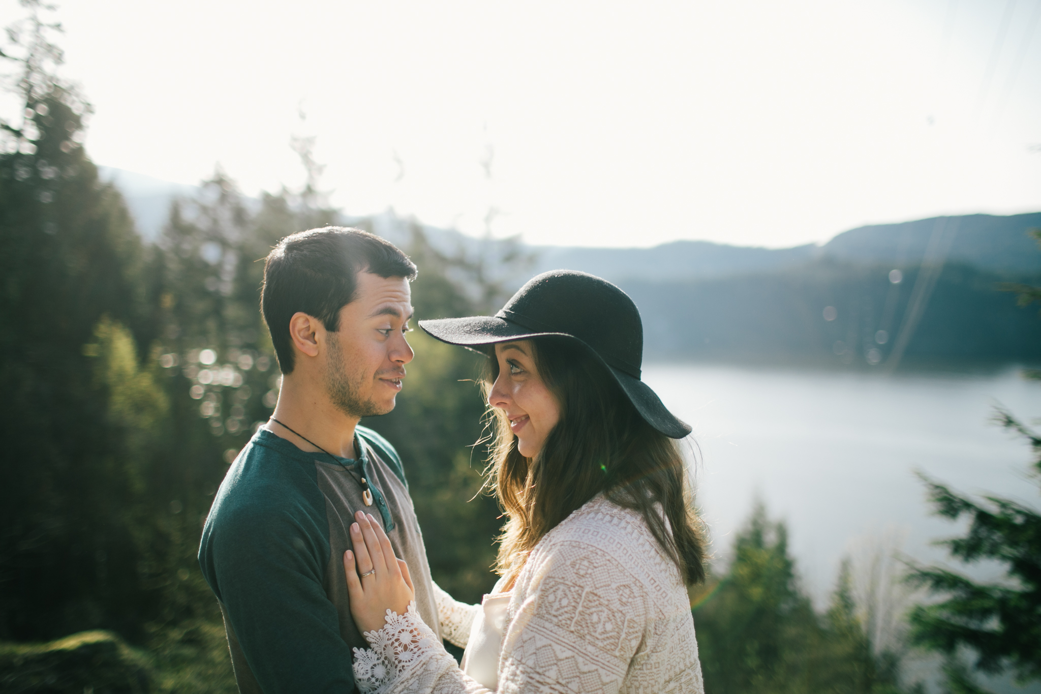 A North Vancouver Deep cove and Quarry rock engagement session. Vancouver wedding, lifestyle and portrait photographer. Lesley Laine
