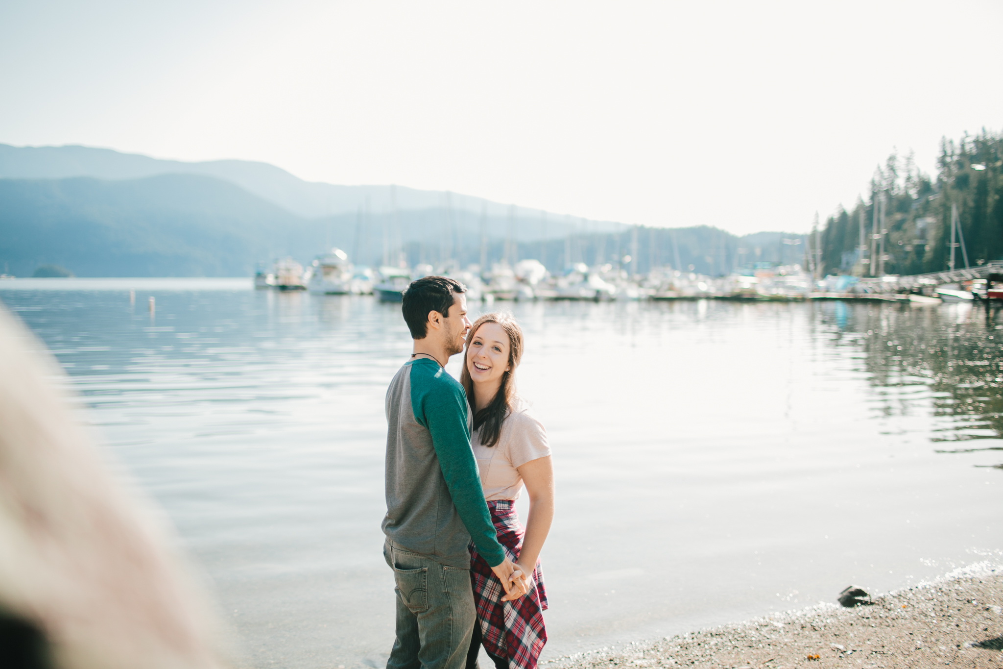 A North Vancouver Deep cove and Quarry rock engagement session. Vancouver wedding, lifestyle and portrait photographer. Lesley Laine