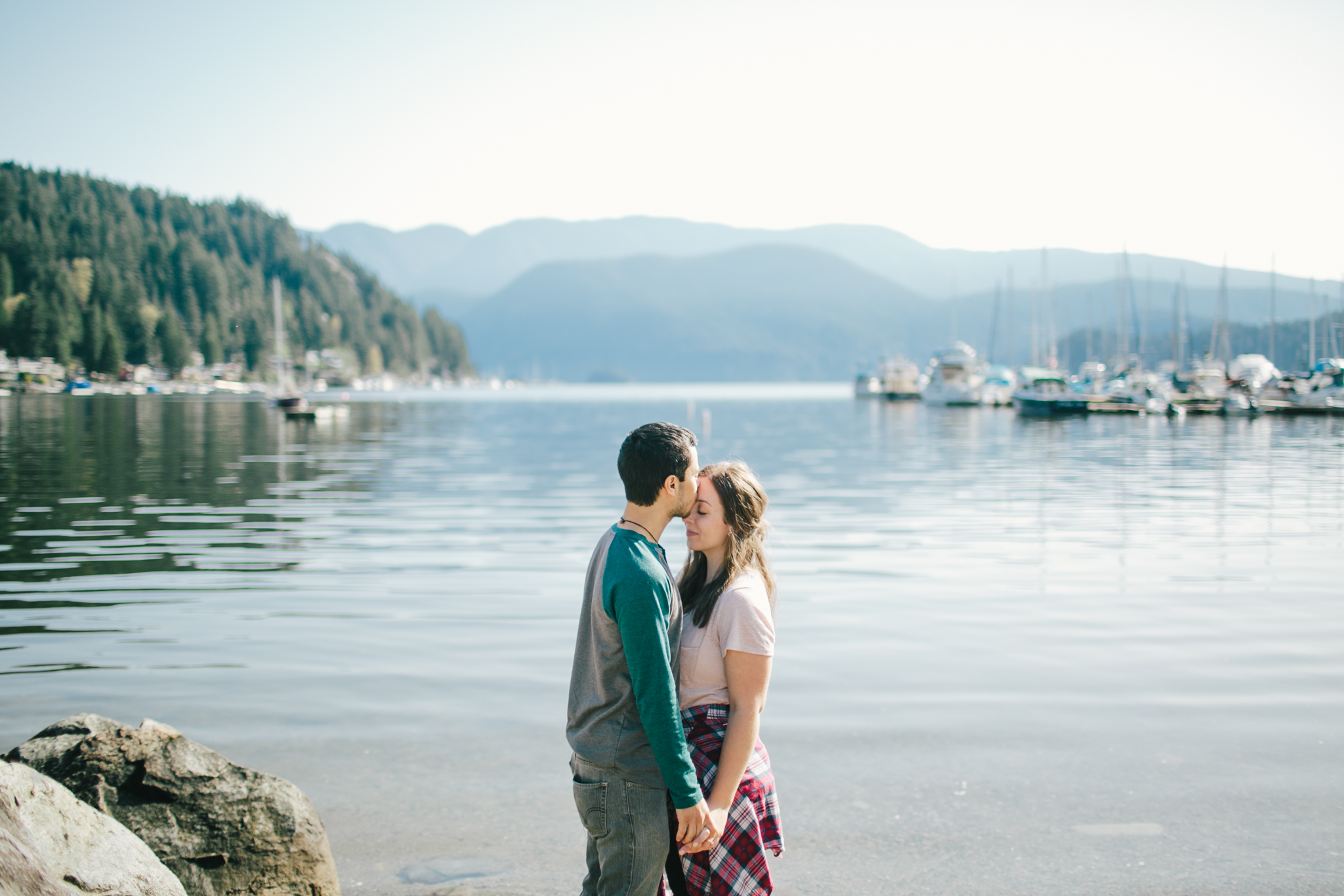 A North Vancouver Deep cove and Quarry rock engagement session. Vancouver wedding, lifestyle and portrait photographer. Lesley Laine