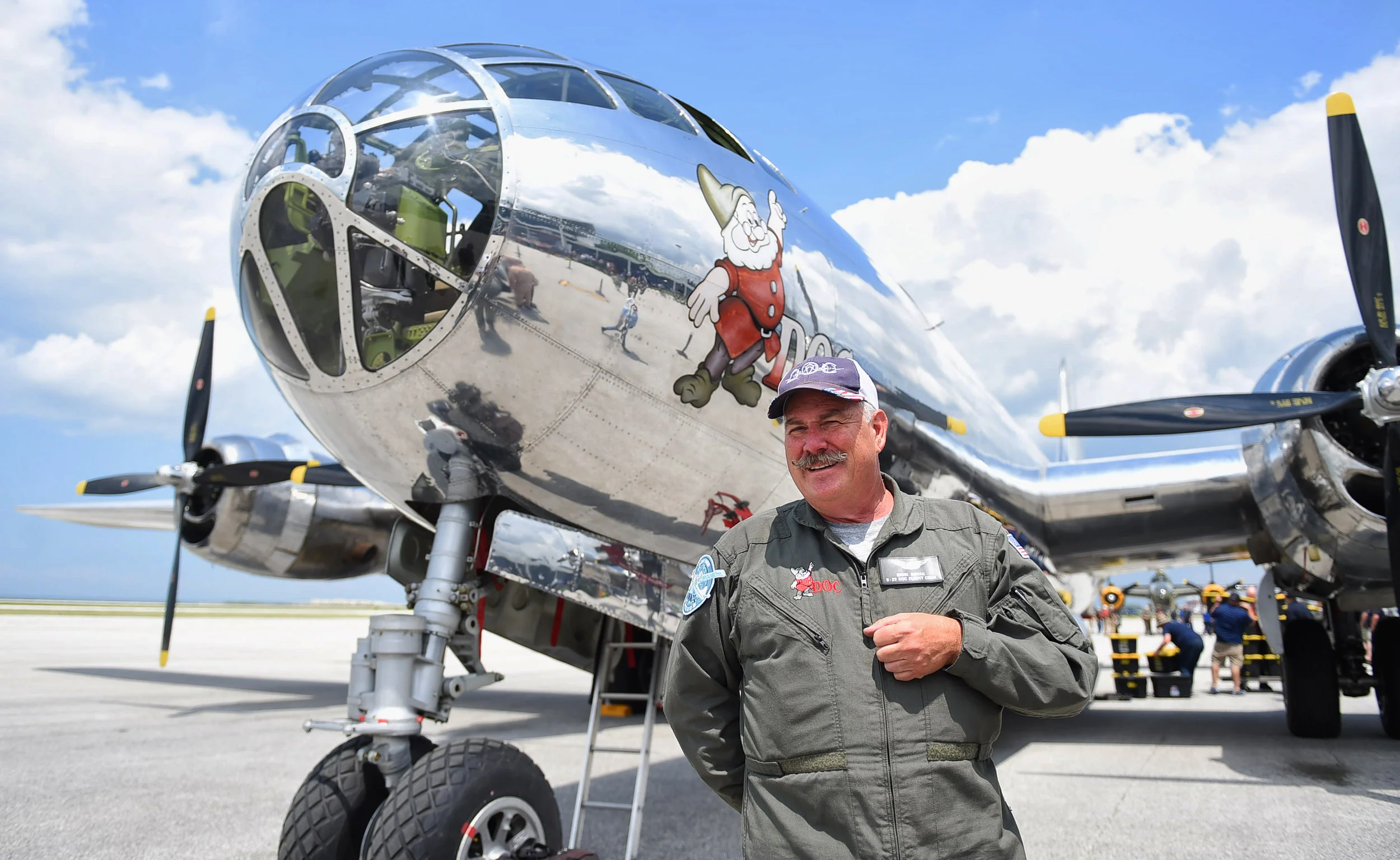 B-29 DOC VISITS CLEVELAND
