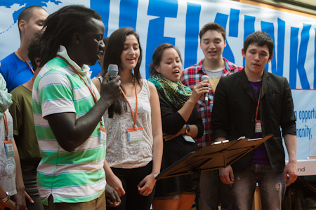 Image from the youth conference in Helsinki August 2nd to 4th 2013, one of the 114 conferences throughout the world.