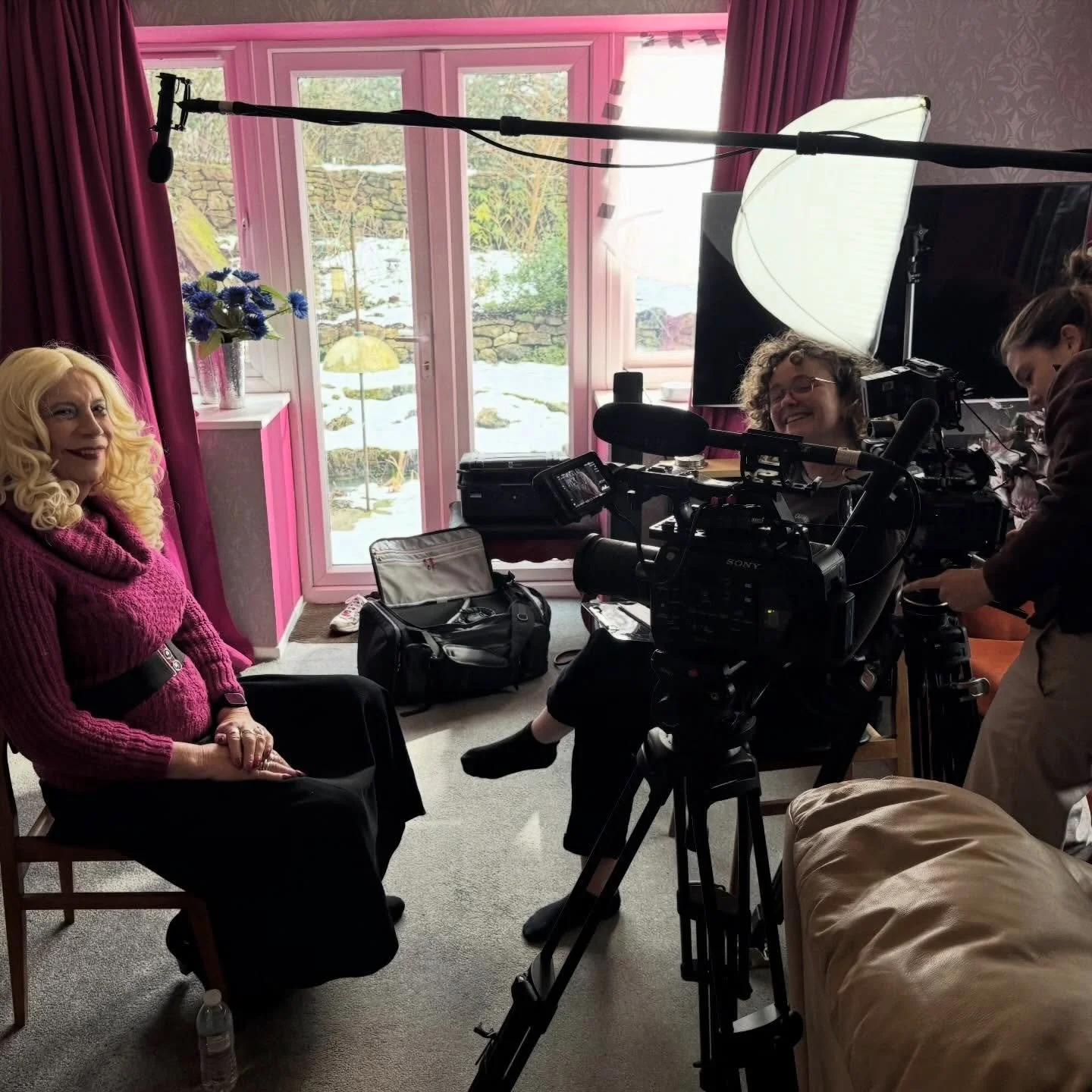 Rose&rsquo;s House BTS shots.

@naomi_abel_hirsch short documentary is set during the late 1970s and 1980s, Rose&rsquo;s House, a nondescript terrace home in Sheffield, provided a safe space for a marginalised community of trans women to express them