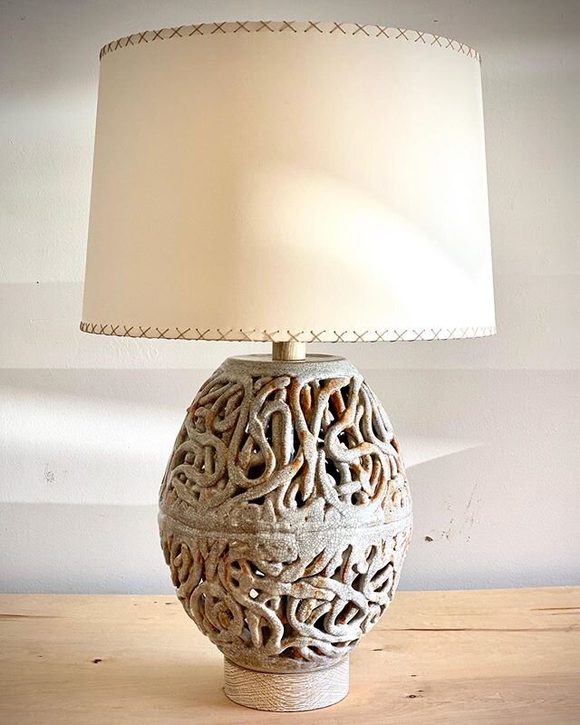 Squiggleweave. .
.
.
#runenyc #handmade #ceramics #ceramiclamp #pottery #lighting #lamp #makersgonnamake