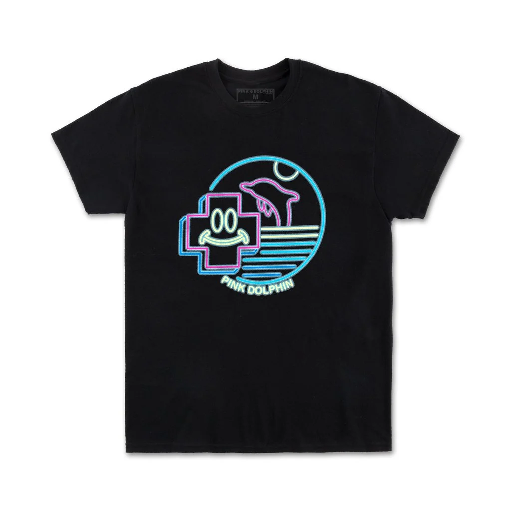 Pink Dolphin Posi Glow Tee Holiday '18 (Black)