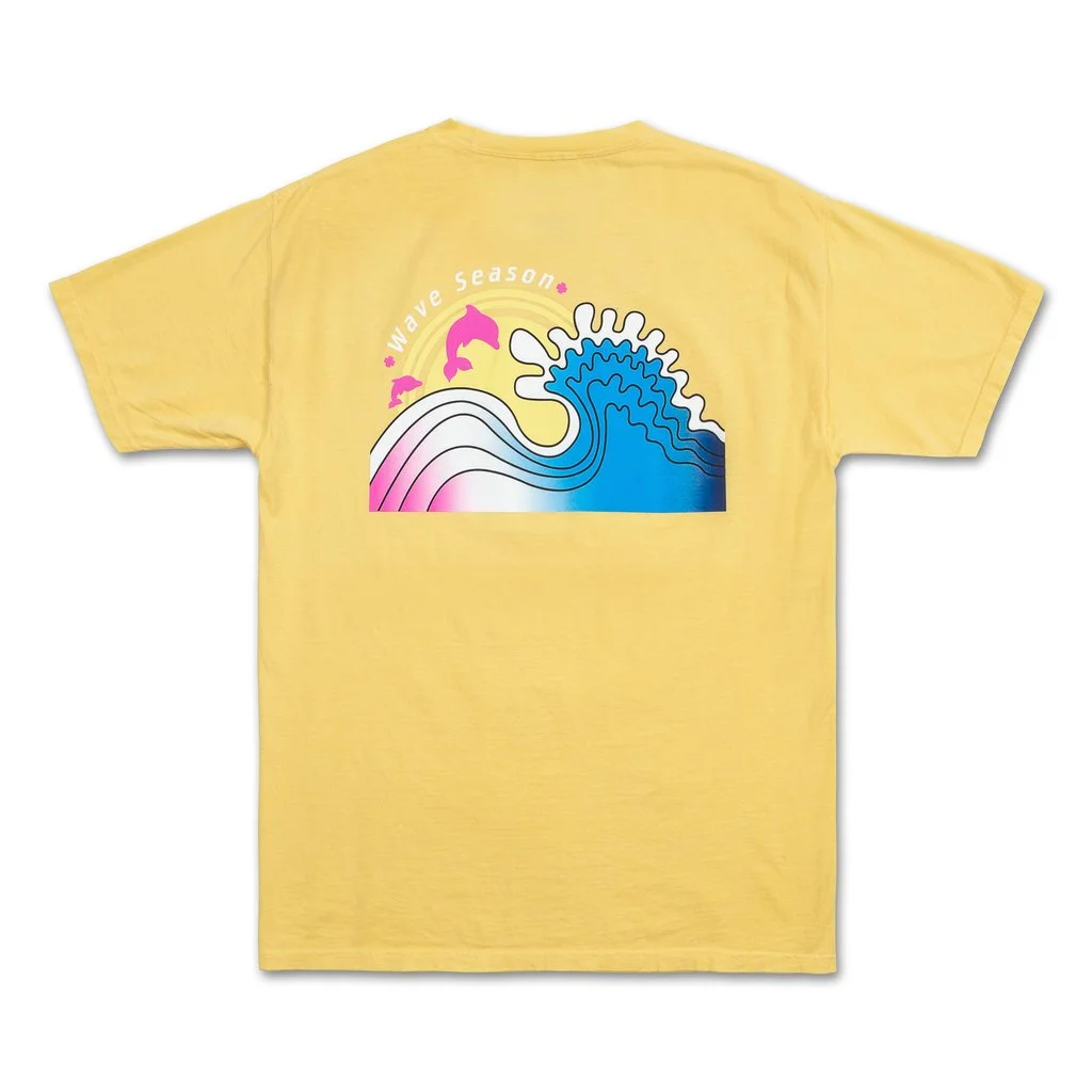 Pink Dolphin Wave Season Tee Holiday '18 (Yellow)