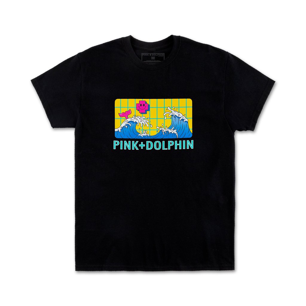 Pink Dolphin Logo Grid Tee Spring '19 (Black)
