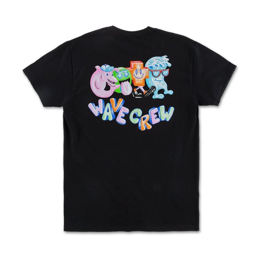 Pink Dolphin Wave Crew Friends Tee Summer '19 (Black)
